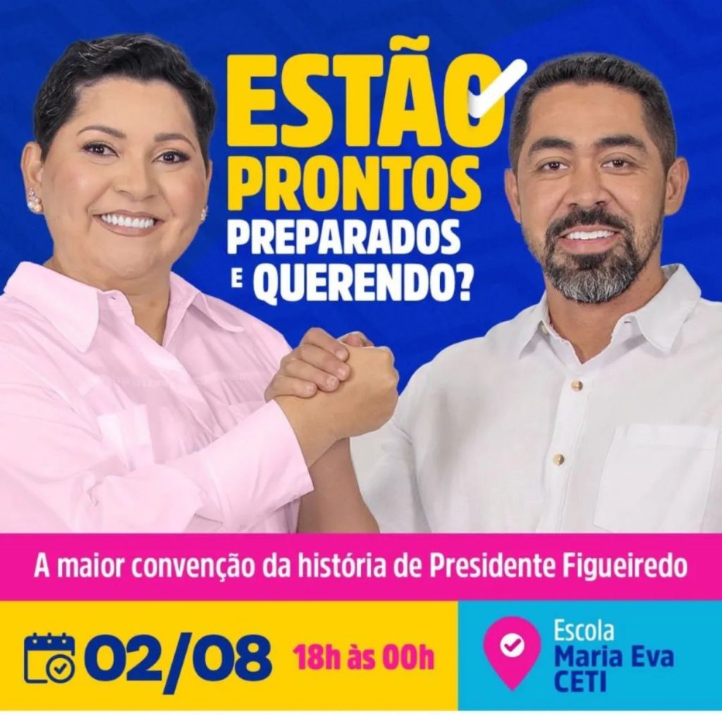 Convenção do União Brasil de Presidente Figueiredo ocorre nesta sexta-feira, 2